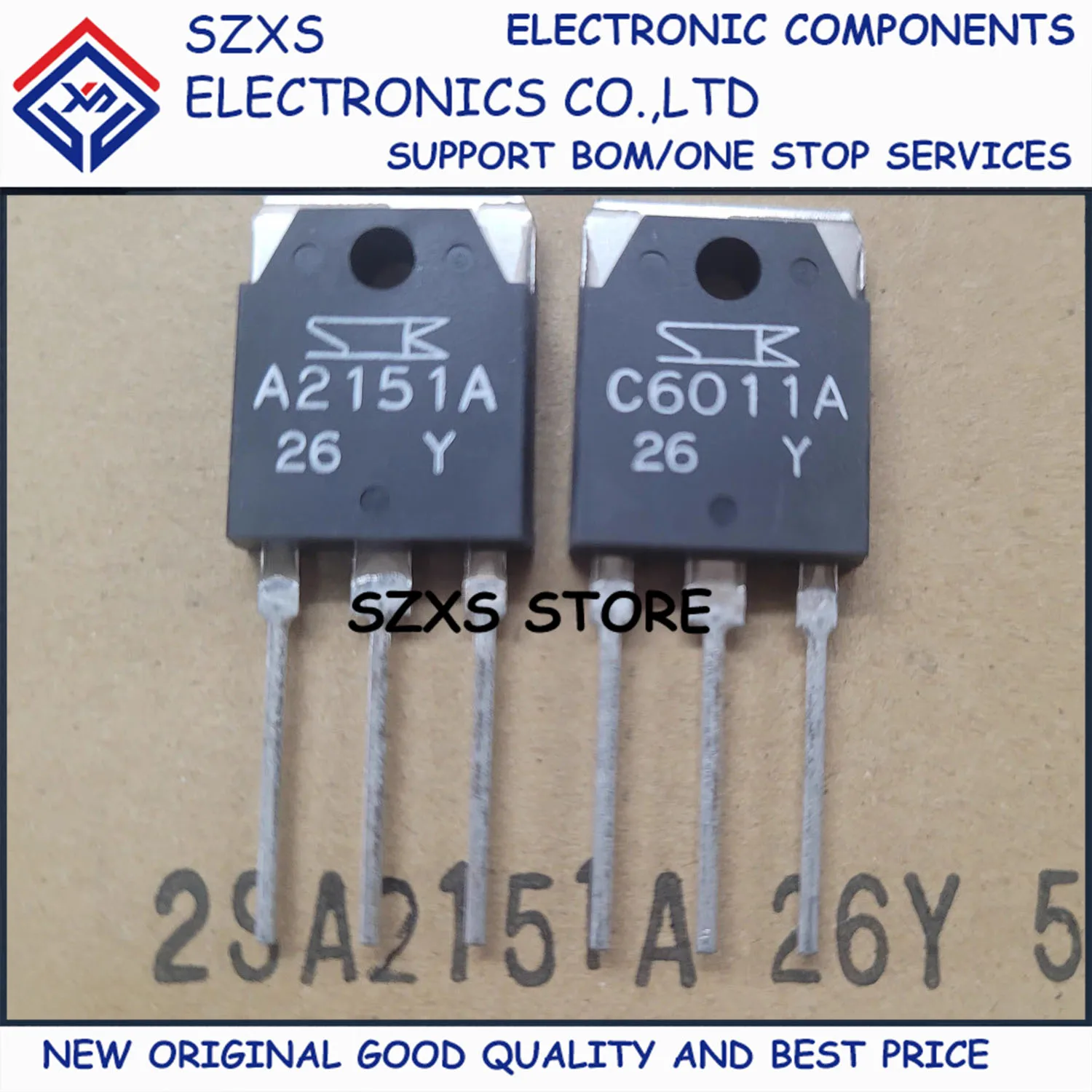 New Original 5Pairs 2SA2151A A2151A + 2SC6011A C6011A TO-3P Audio Amplifier Transistor In Stock Good Quality