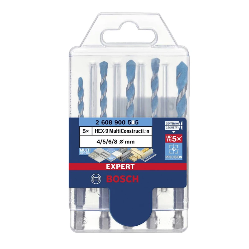 BOSCH 2608900585 EXPERT HEX-9 Multi Construcion Drill Bit Set Hexagon Shank High Precision Drilling Widely Used Tool Attachments