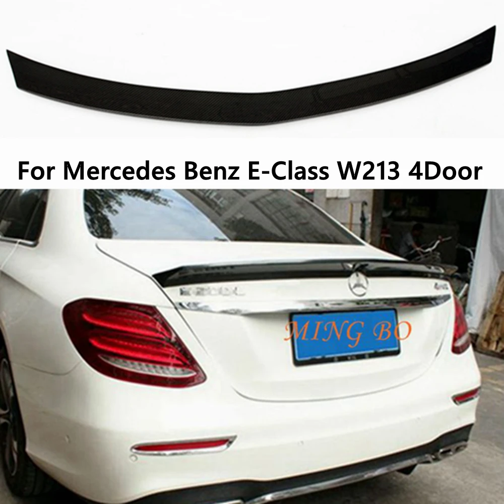 

For Mercedes-Benz E-Class W213 4Door Sedan V Style Carbon Fiber Rear Spoiler Trunk Wing 2016-2023 FRP Forged carbon