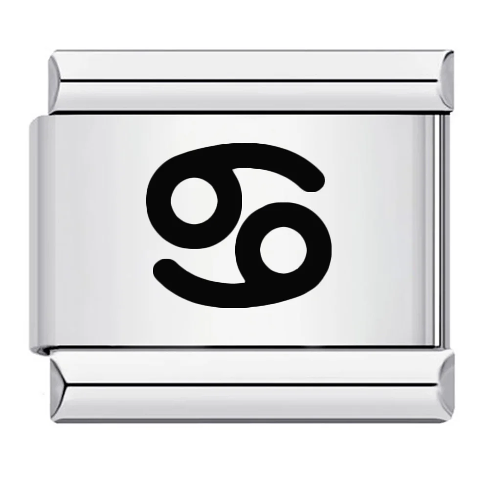 1 Stück elastische Charms, italienischer Link, passend für 9 mm Edelstahl, klassische 12 Konstellationen, Laser-Armreifen, DIY-Schmuckzubehör – Detail 4