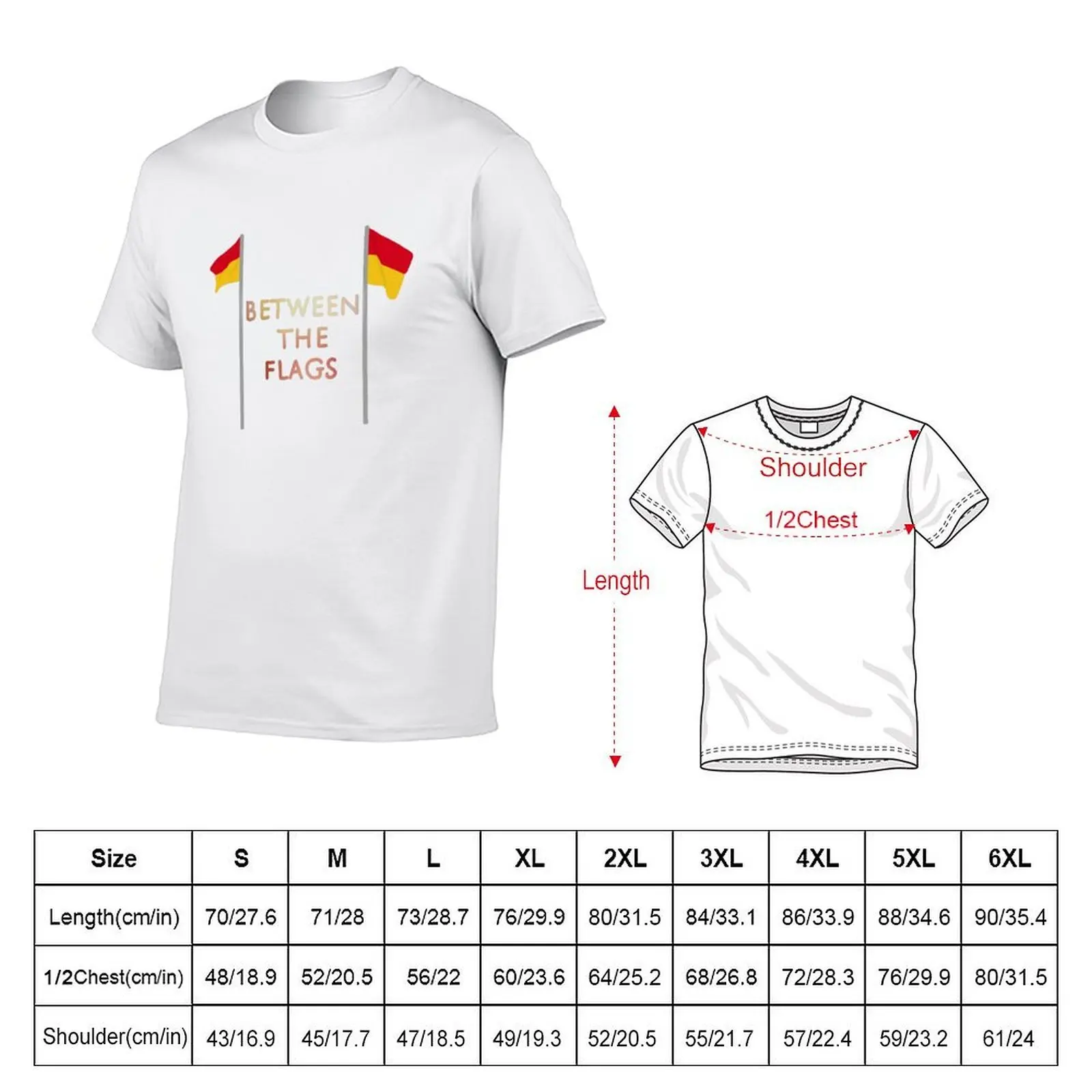 Between the flags T-Shirt luxury custom t-shirts t shirt for men