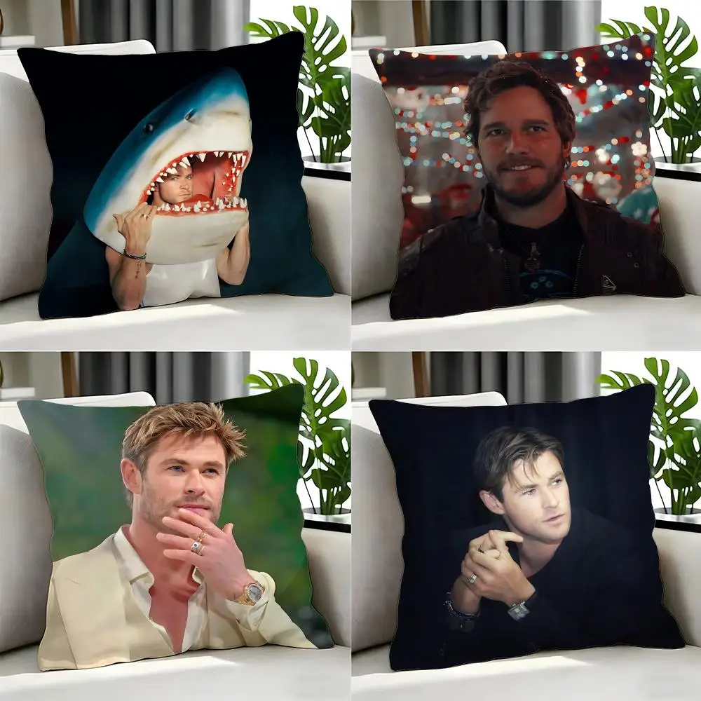 movie Chris Hemsworth Cushion Cover Cushion Cover Set 4Pcs 50x50 45x45 40x40 Pillowcase Decorative Sofa Home Decor