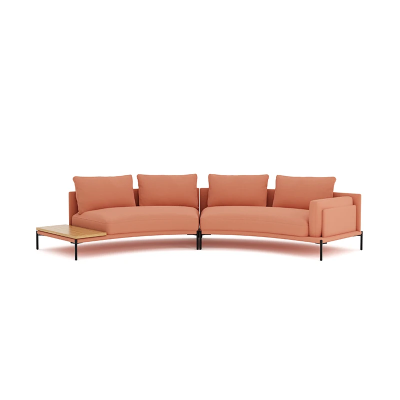 Modern Modular Fabric Sofa Minimalist Sectional Sofa Reception Furniture Use For Reception Area Office Building