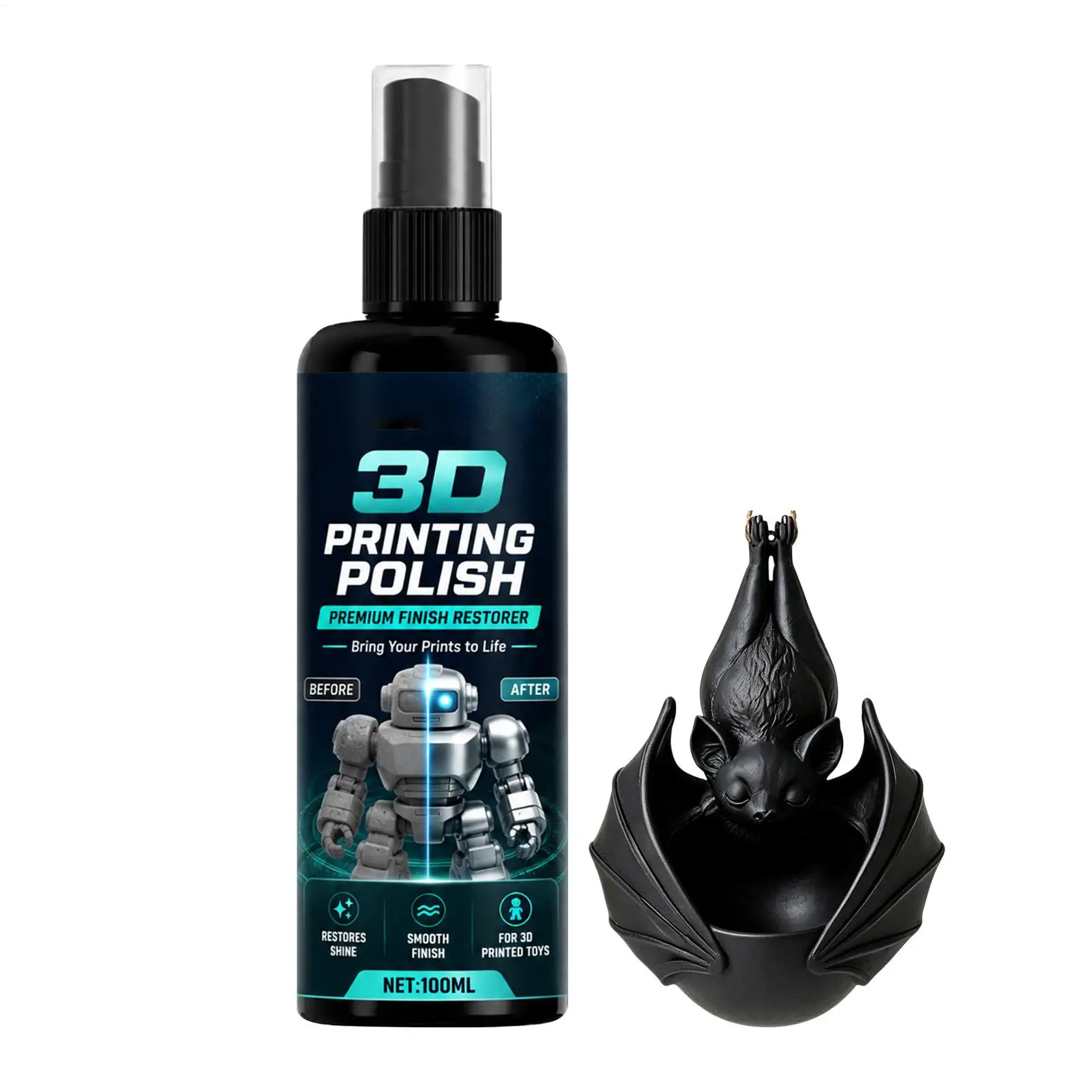 3D Printing Model Polish Liquid For Printed Handicrafts Long Lasting Gloss Hydrophobic Brightening Coating Spray 100ML
