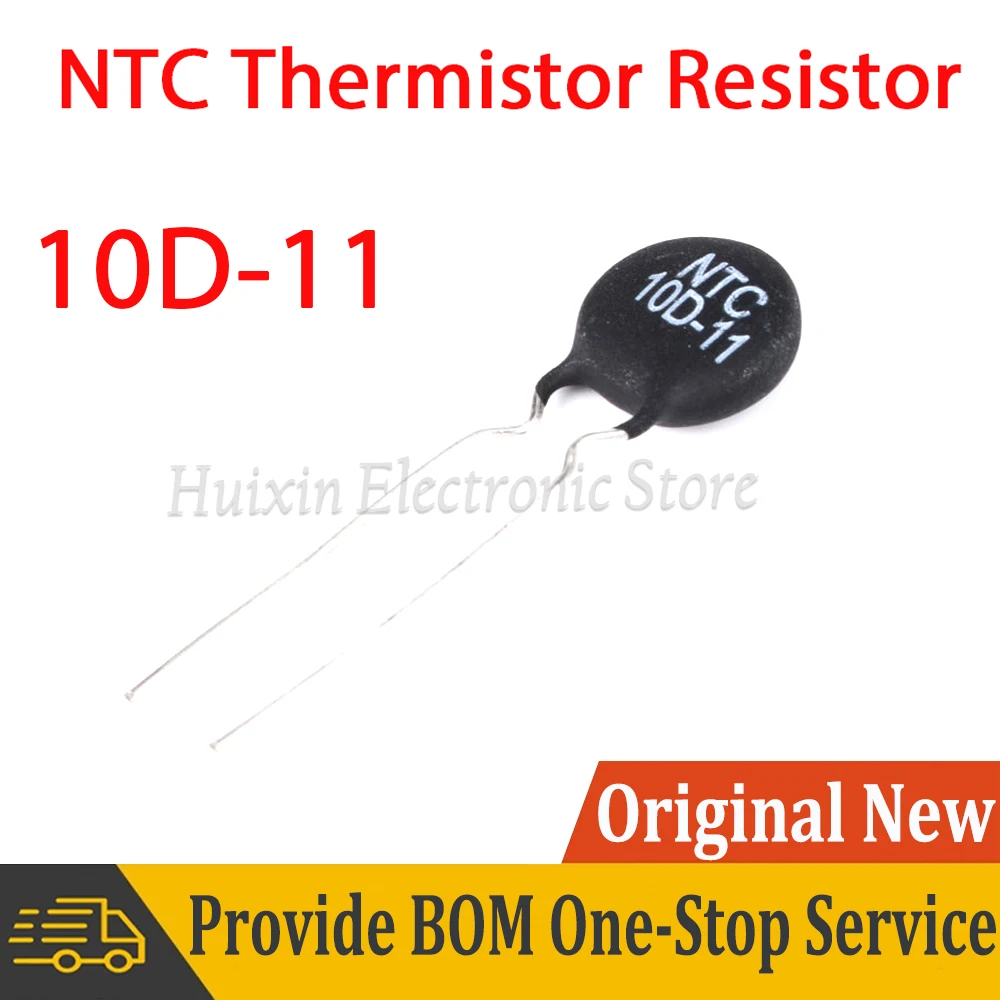 

20pcs Thermistor Resistor NTC 10D-11 10D11 Resistance 10R 10Ω 10 ohm Thermal Resistor 11mm