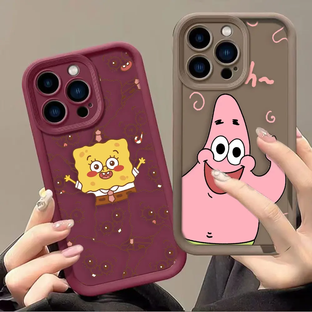 S-spongebob patrick star case für samsung galaxy a73 a71 a55 a54 a53 a52 a51 a50 a35 a35 a34 a33 a32 a31 a30 a23 a21s a20s fall