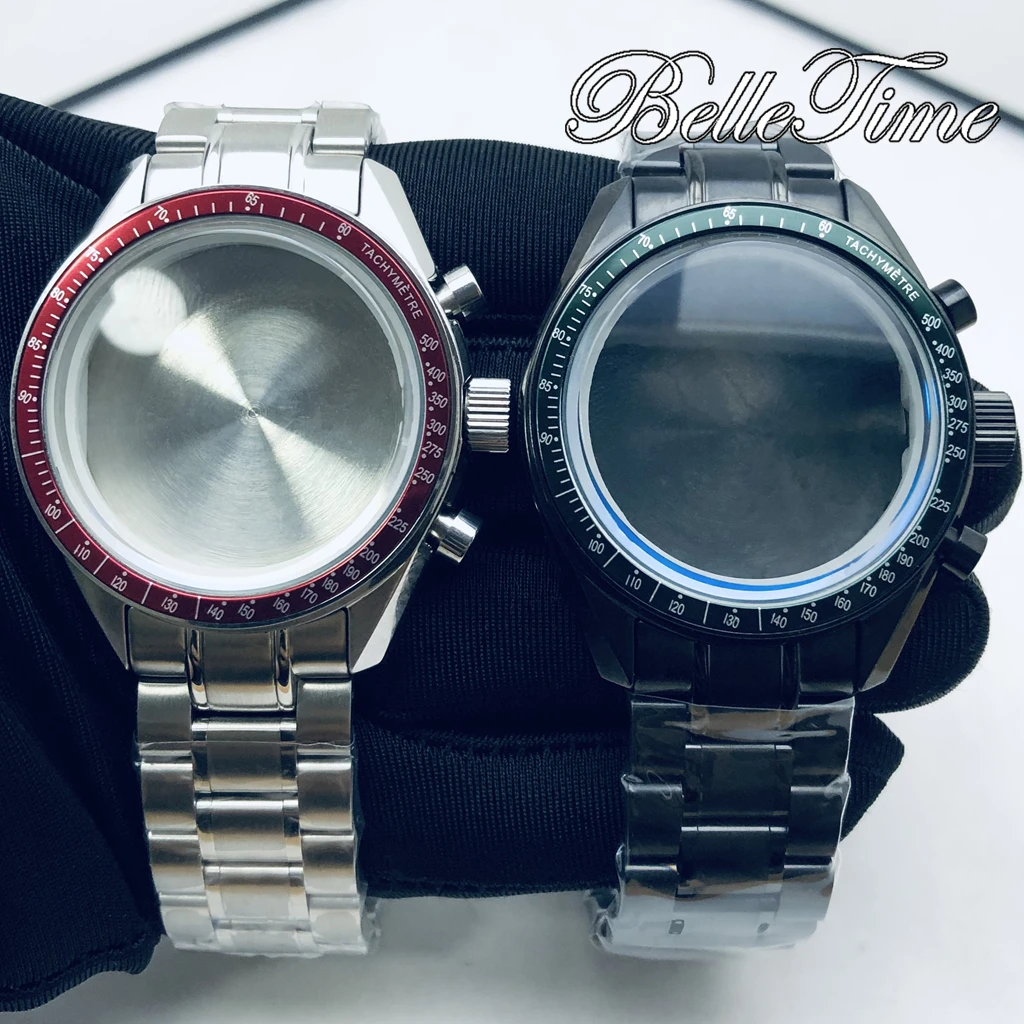 

Корпус часов-хронографа 39,7 мм для кварцевого механизма VK63, в стиле SPEED MASTER, аксессуар для мужских часов, коробка для часов-хронографа