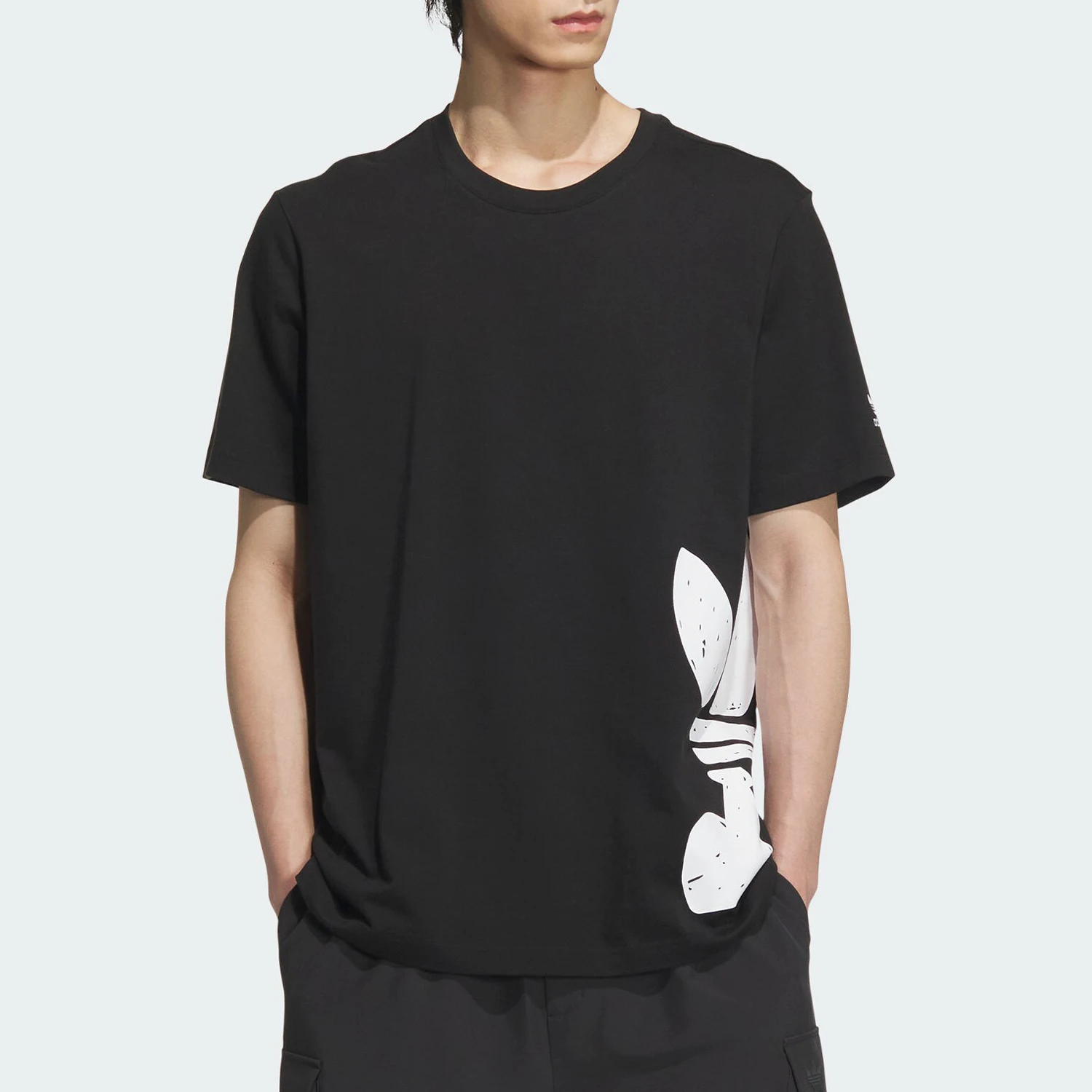 [アディダス-オリジナルス]-メンズ-ラウンドネック-ルーズフィット-半袖-tシャツ-jd3247