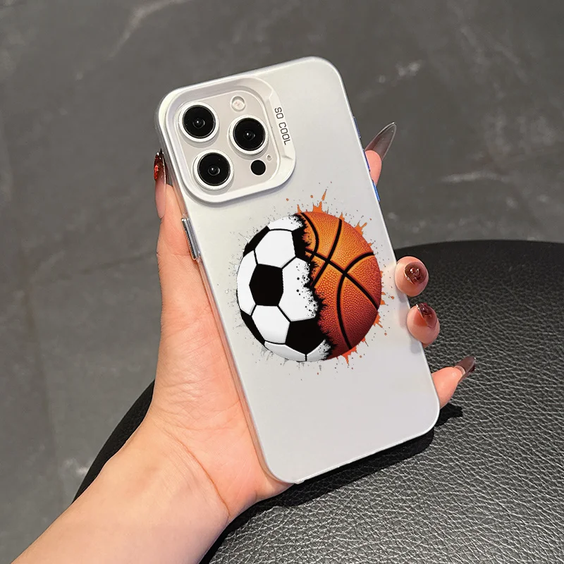 

Basketball Football Pattern Mobile Case Suitable for iPhone16 15 14 13 12 11Pro/ Max/Plus Shockproof Back Cover Anti-Fingerprint