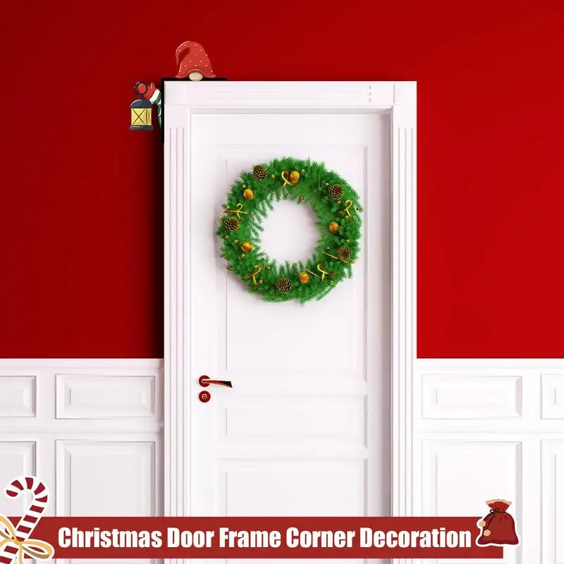 Holiday Door Topper Front Door Corner Sign Decor Wooden Funny Door Frame Corner Decor For Walls Craft Mantle