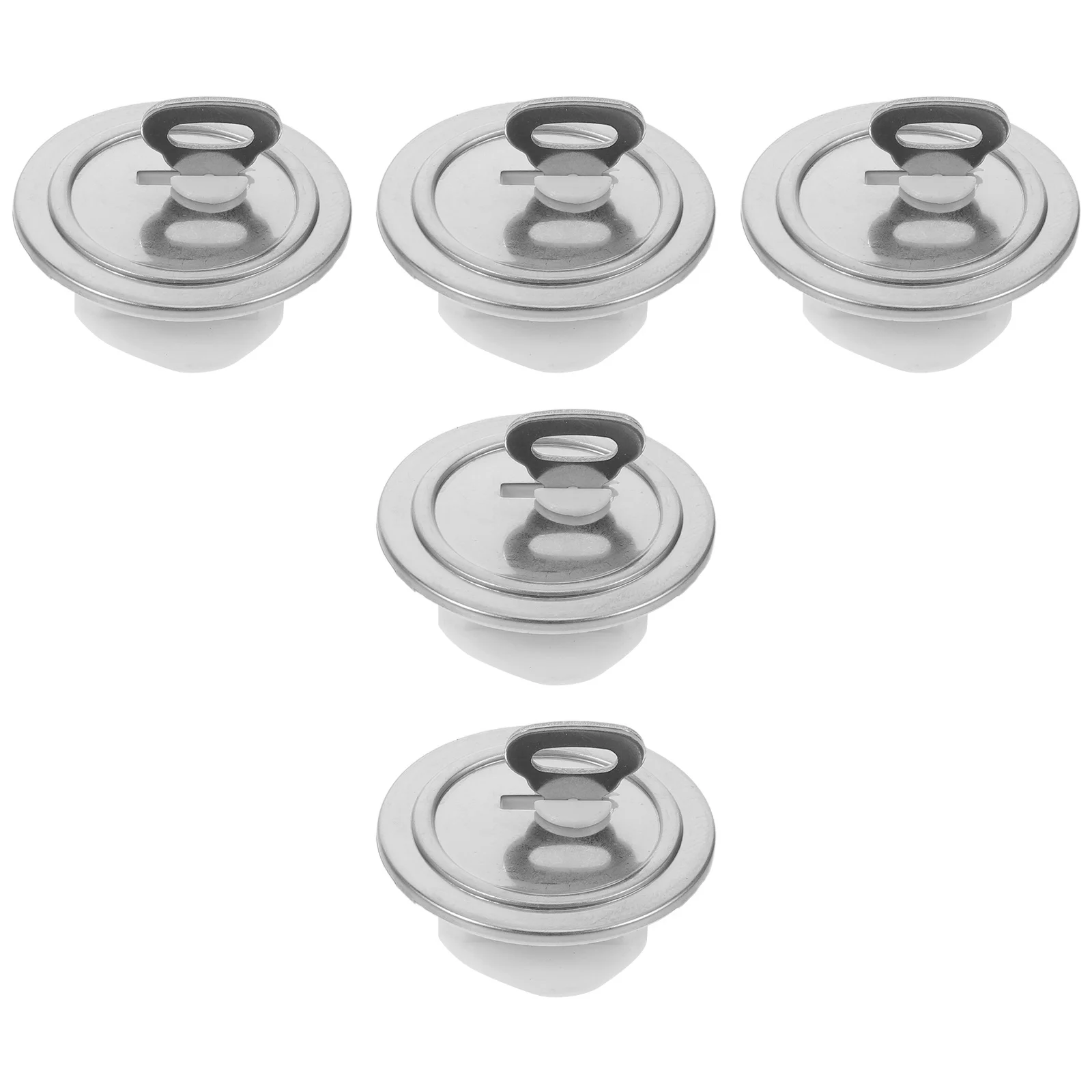 Bouchon de boîte d'épargne avec clé, 5 pièces, bouchons de prise de banque d'argent robustes pour pièces de monnaie, pièce de rechange, couvercle inférieur