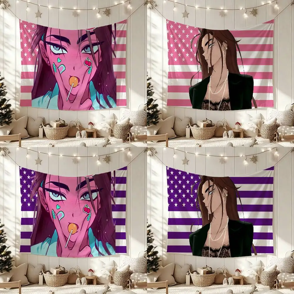 Hyuna K-Korean A-Alien Stage Flag Outdoor Decorations for Bedrooms Home Decor Items Decoration Banners