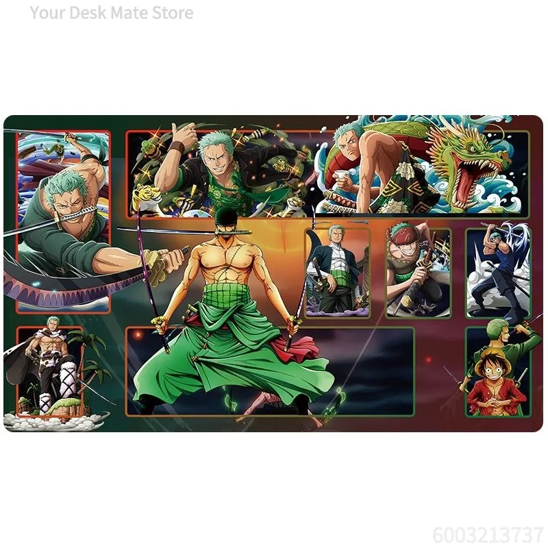 One Piece OPCG Spielmatte Luffy Zoro Nico Robin Design Anime TCG Tischmatte für Kartenspiele Kampfschutz Feiertagsgeschenk