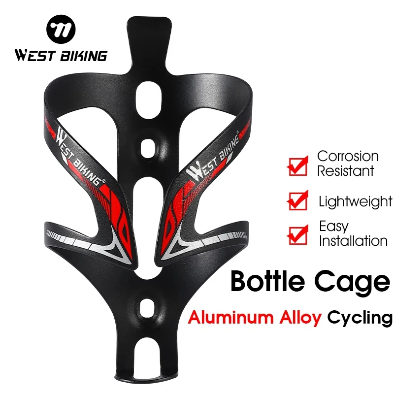 WEST BIKING Bicycle Bike Bottle Cage Ultralight Aluminium Alloy MTB Road Bicycle Water Bottle Holder Cycling Holding Rack Cage