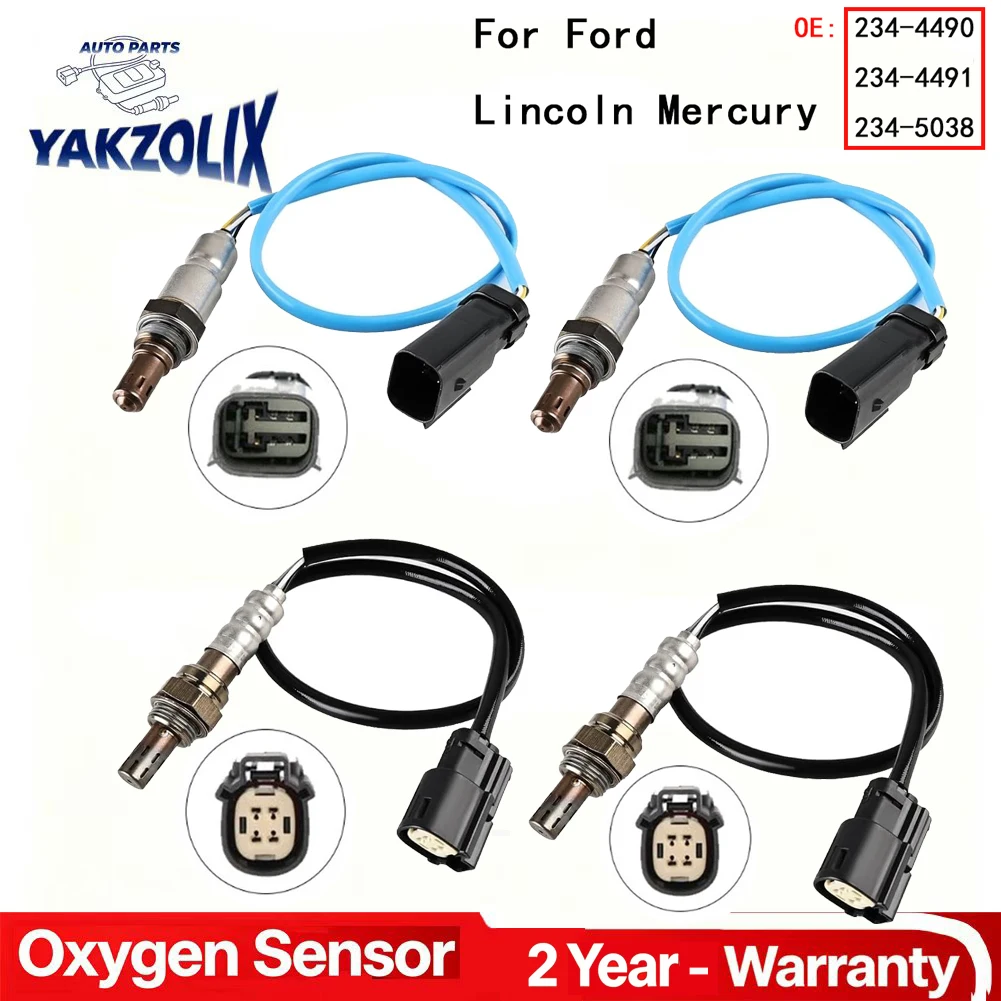 4 piezas para Ford Explorer Flex Taurus F-150 Mustang Escape Lincoln MKT MKS MKZ, sensor de oxígeno O2 234-5038 234-4490