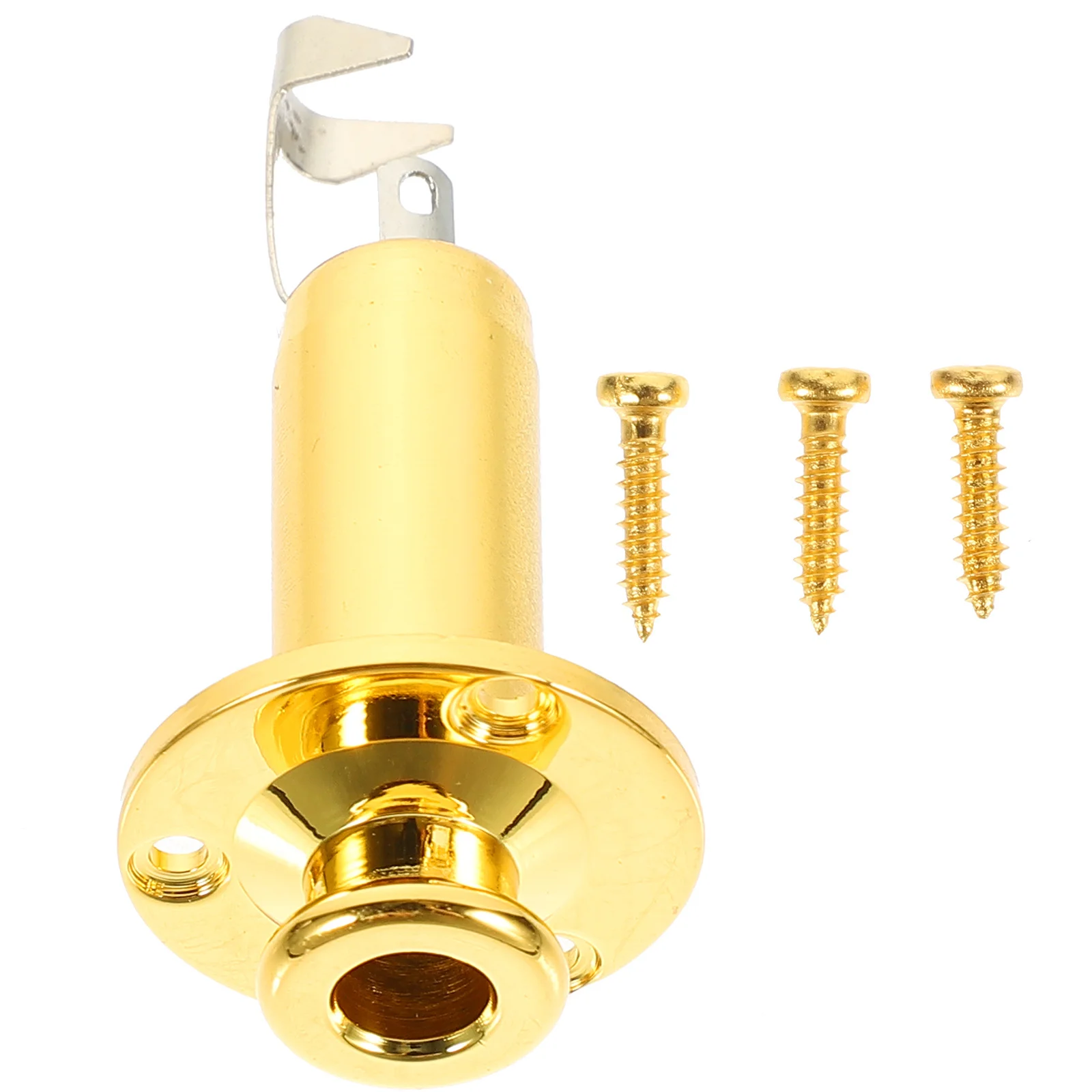 

Guitar End Pin Jack 6.35mm High Grade Zinc Alloy Metal Endpin Plug Electric Guitar Output Socket Pickup Jack Fitting