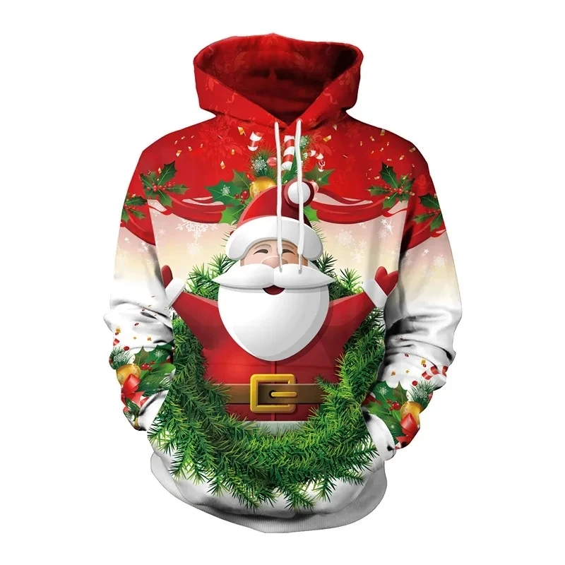 

Christmas Hoodies Men Sweatshirts Unisex 3d Printed Santa Claus Printed Hoodies Men Women Universal Harajuku Fashion Pullover