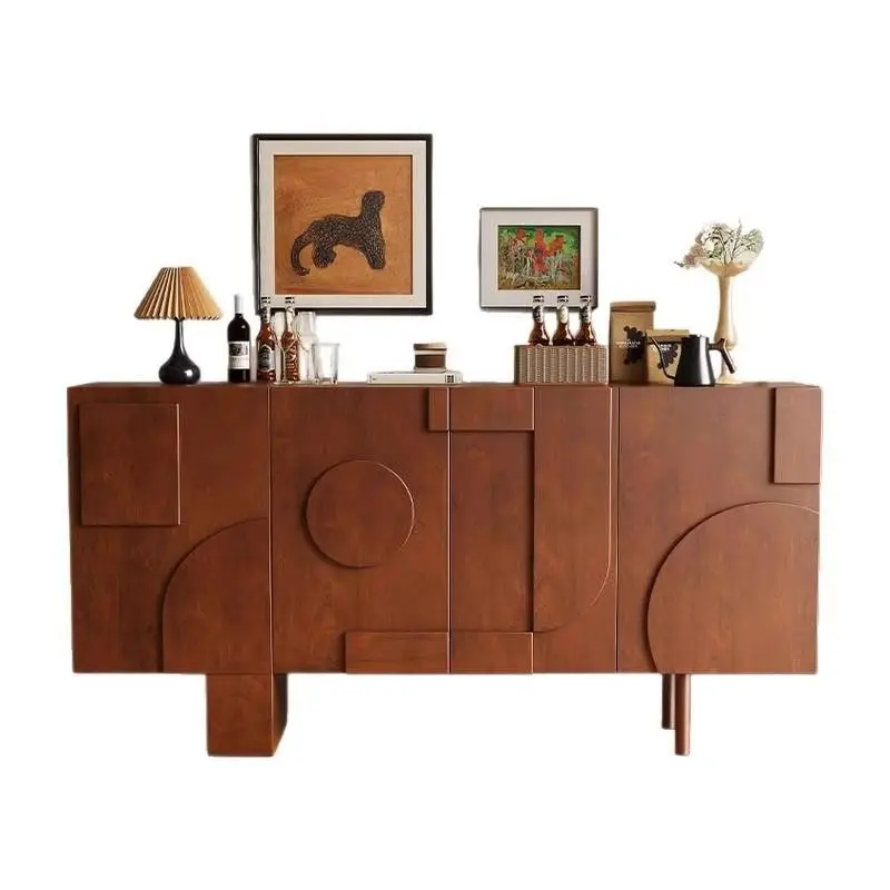 

French entry retro shoe light luxury fashion cabinet living room wall locker multi-functional high-end dining side cabinet