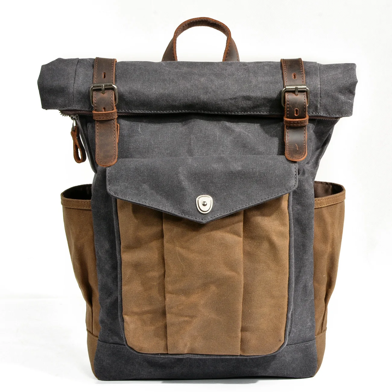 Vintage Canvas backpack men's outdoor leisure simple and practical large-capacity mountaineering bag backpack men's travel bag