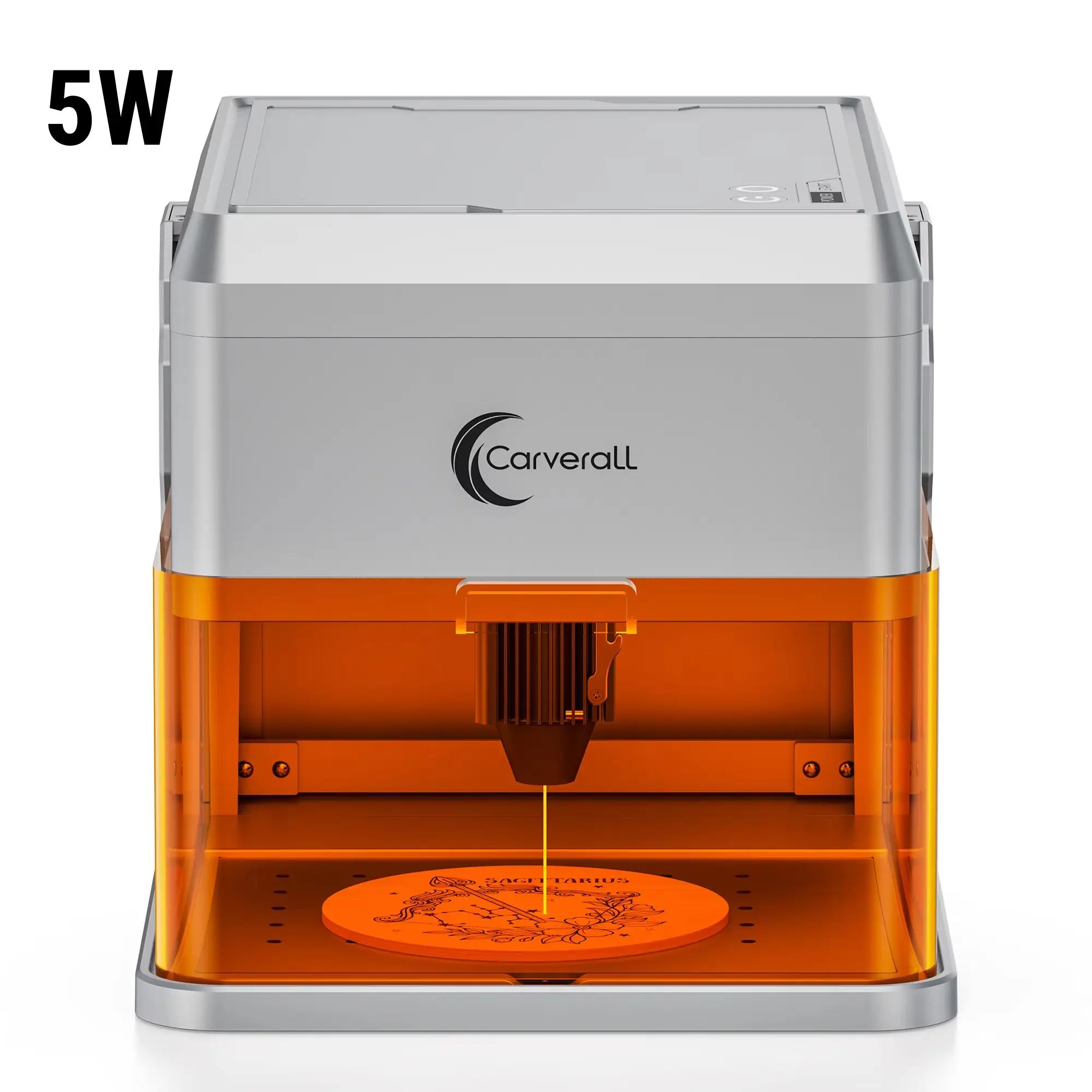 Carverall A1pro Mini Lasergraveermachine 5W/10W met camera, mobiele WiFi-app, AI, Klasse 1, desktopmodel voor acryl, hout en ledergravure