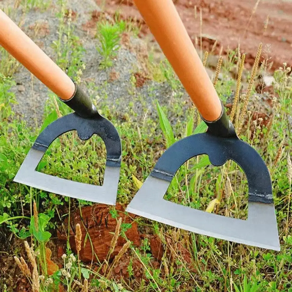 

Labor Saving Steel Shovel Shaped Hollow Hoe with Handle for Weeding Rake and Soil Loosening in Farm Gardening Tools