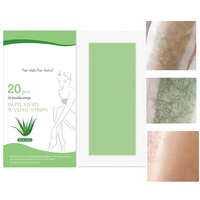 20Pcs Set Professional Hair Removal Wax Strips For Depilation Double Sided Non Woven Depilatory Paper For Leg Body Face