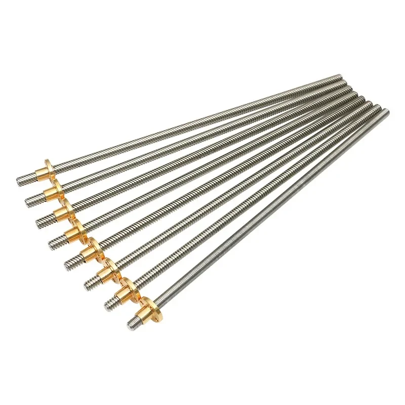 

Trapezoidal ball screw T10 T12 T14 T16 T20 T22 T25 T28 304 trapezoidal screw copper nut stainless steel screw