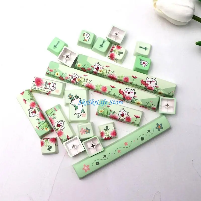 

E65E 145 Keys Meow Star Man Pbt Keycap MDA Profile Caps Caps для MX Switch