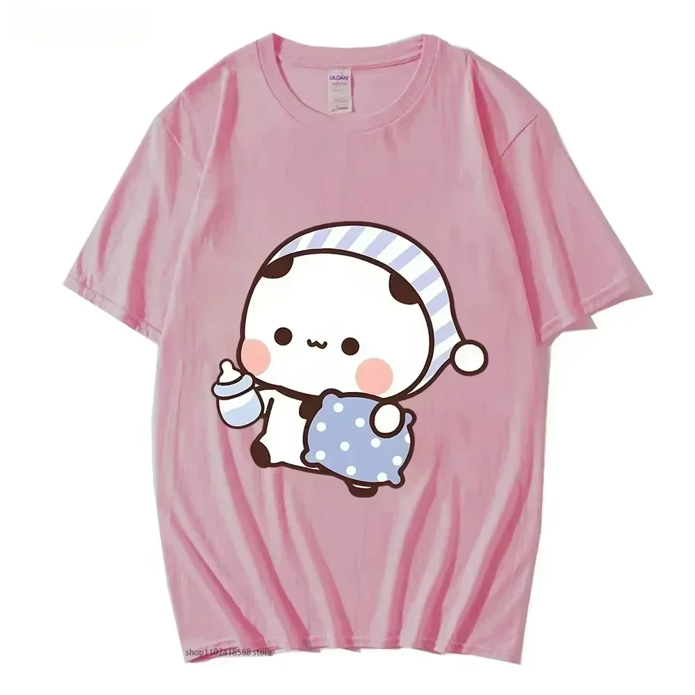 Camiseta de pareja con bonito Panda BuBu الفقرة dormir con camiseta Grafica de oso DuD ropa para mujercamisetas de manga