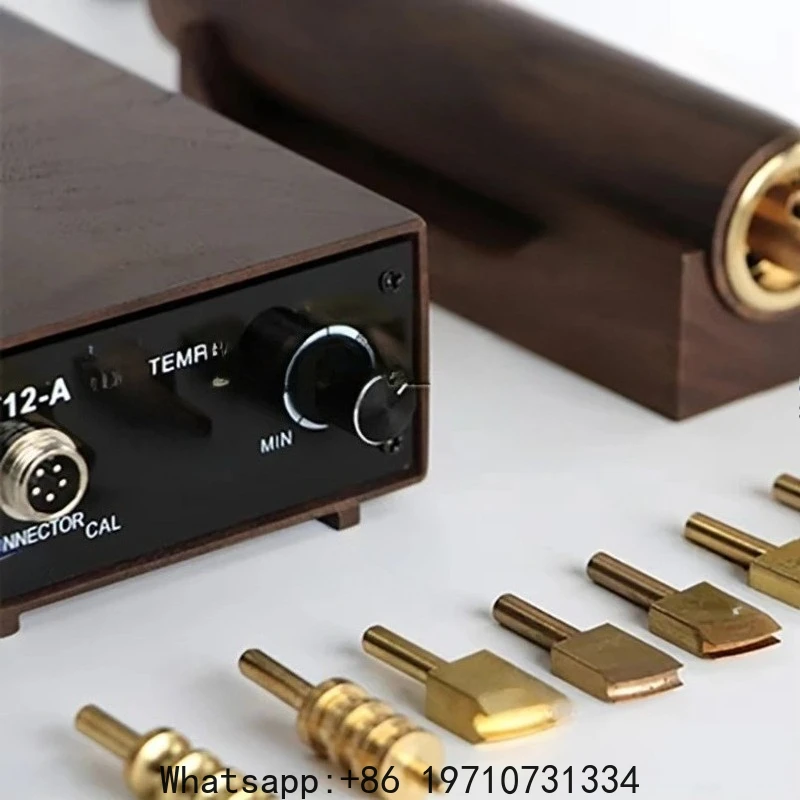 220V Electronic Hot Leather Edge Creaser Machine Brass Stamp Heater Grooving Iron Edge Sealing Tools Leathercraft Stamping 72W