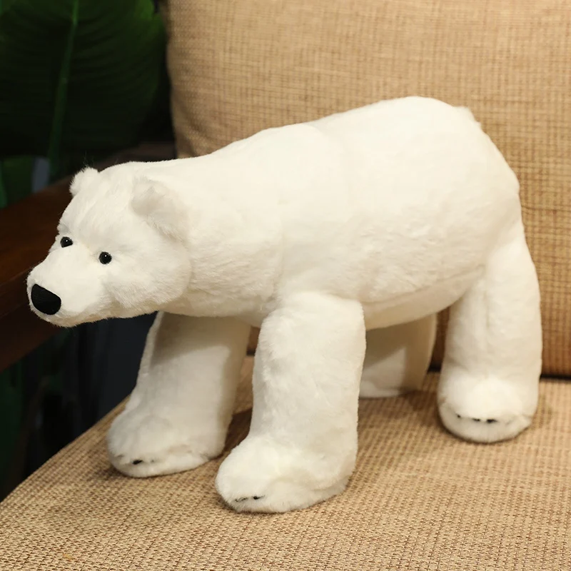 

Lovely White Polar Bear Plush Toy Soft Stuffed Animal Bear Doll for Kids Cute Birthday Gift Simulated Polar Bear