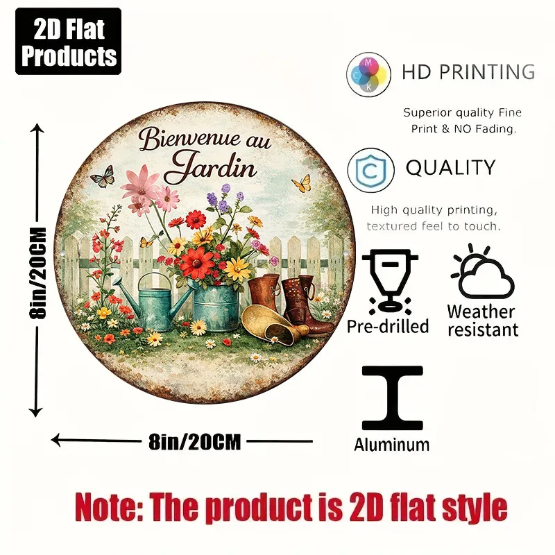 Round Aluminum Sign, 
