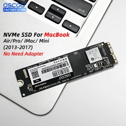 OSCOO SSD, 2017 디스코 듀로 솔리도, 맥 프로 A1502 A1398 2016 2015 M.2 NVMe 하드 디스크 드라이브, 512GB 1TB, 맥북 에어 A1466