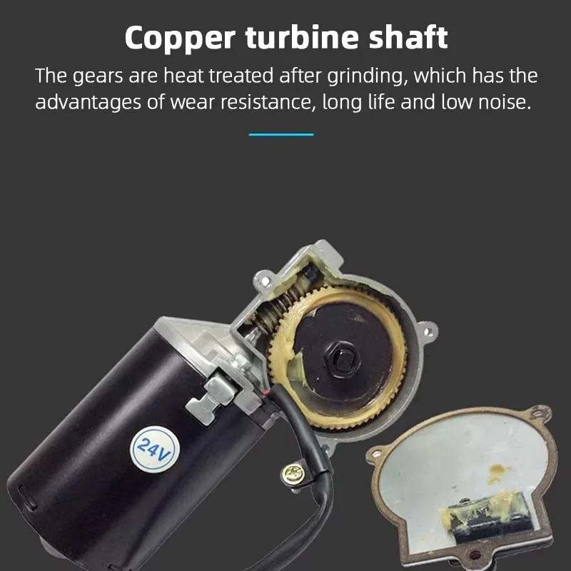 Mini Worm Gear Reducer Motor 30W 50RPM High Torque DC 12V 24V Electric Reversible Right Angle Flat Shaft Mini Motor