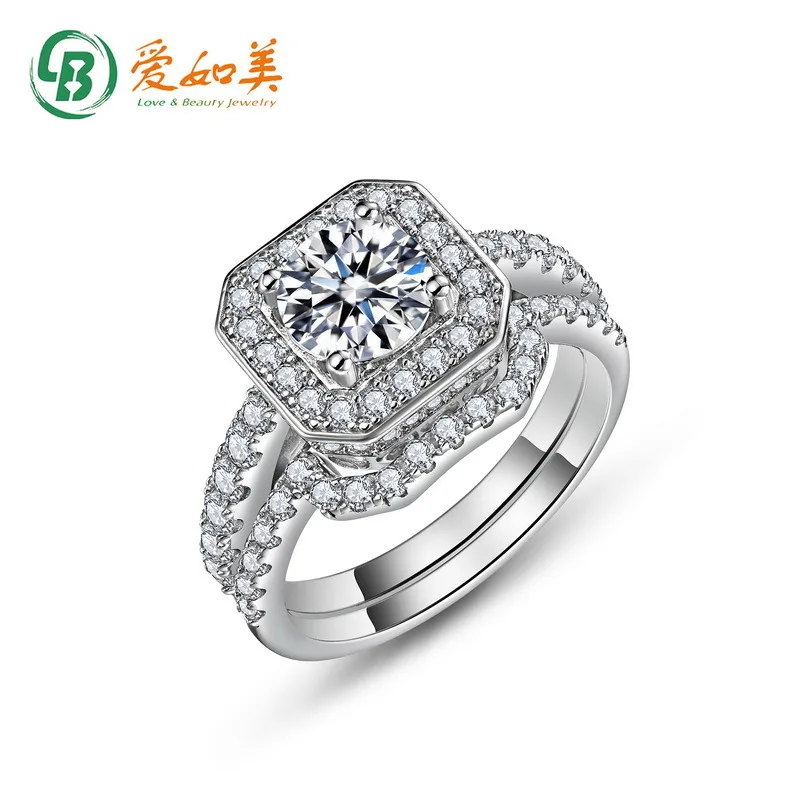 

Popular Versatile 18K Gold PT950 Platinum Silver Plated 7-layer Gold Moissanite Ring for Women with A High-end Feel
