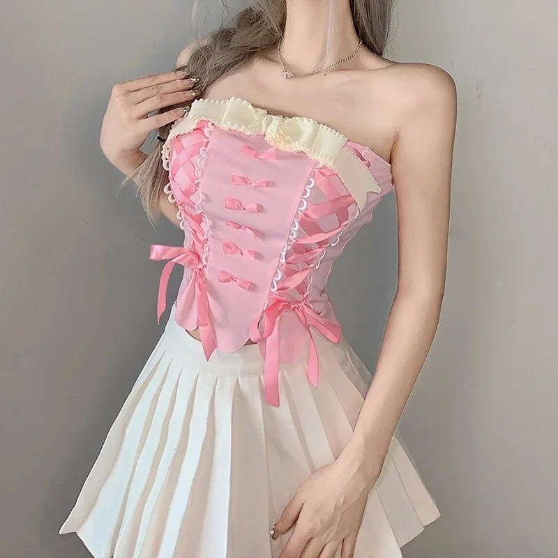 

Style 2022 Summer New Women's Clothing Sexy Fashion Strap One Neck Breast Wrapping Female