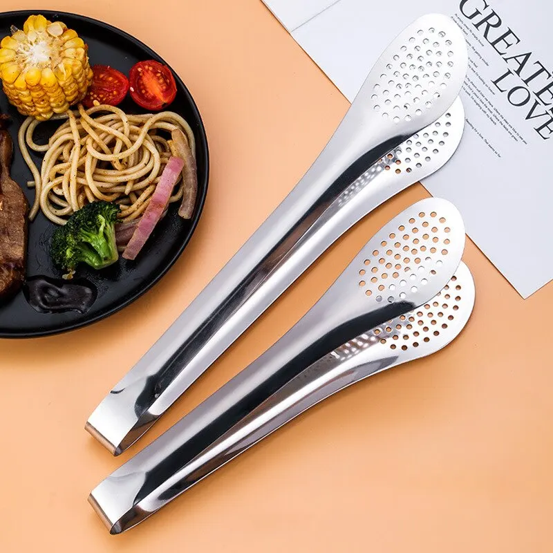

Kitchen Food Clip Chief Tongs Stainless Steel Food Tongs BBQ Tools for Picnic Barbecue Kitchen Cooking Utensils