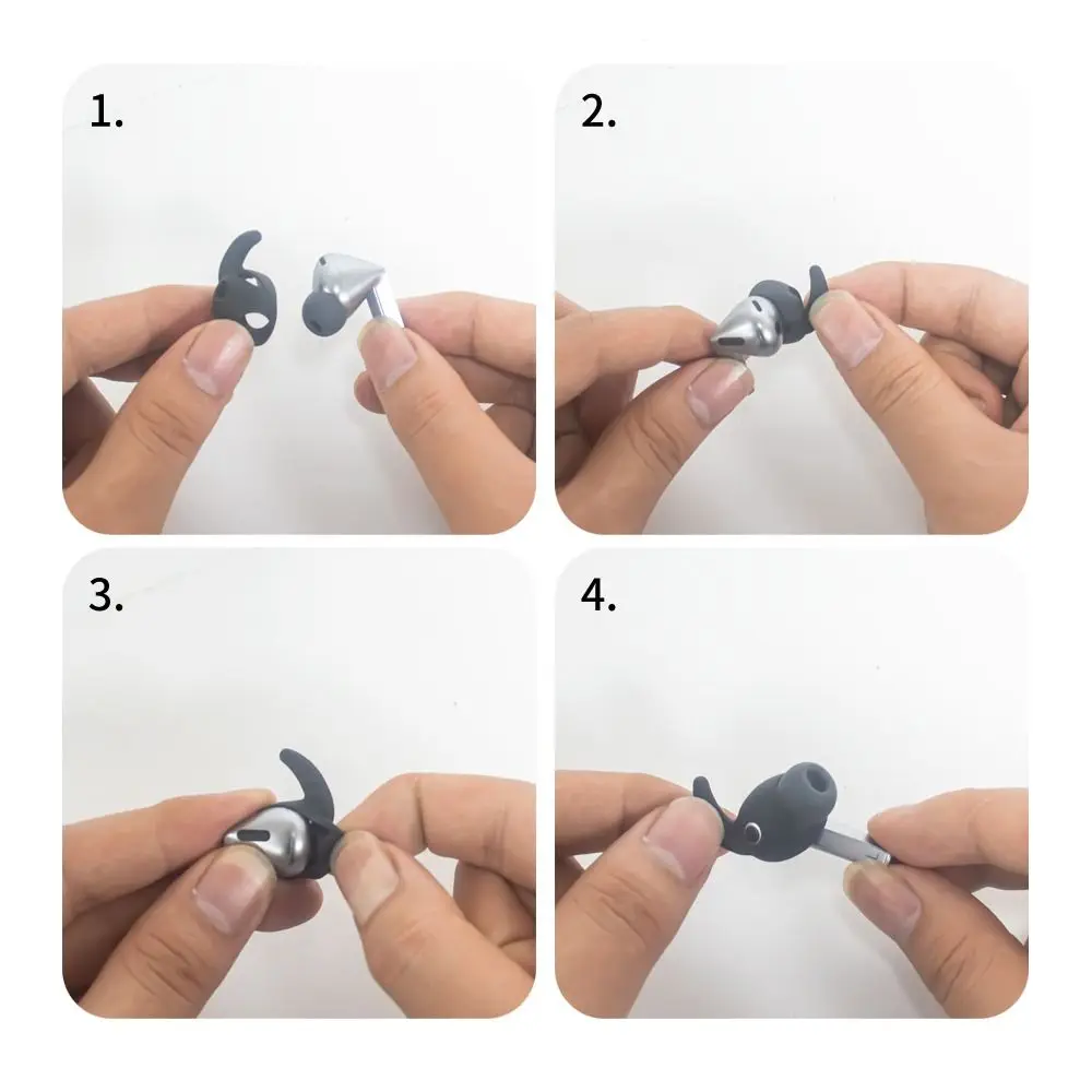 5 ペアソフトシリコンイヤホンヘッドフォンイヤーポッドカバーイヤーチップ耳翼フックキャップ Samsung Galaxy Buds 3 Pro 用