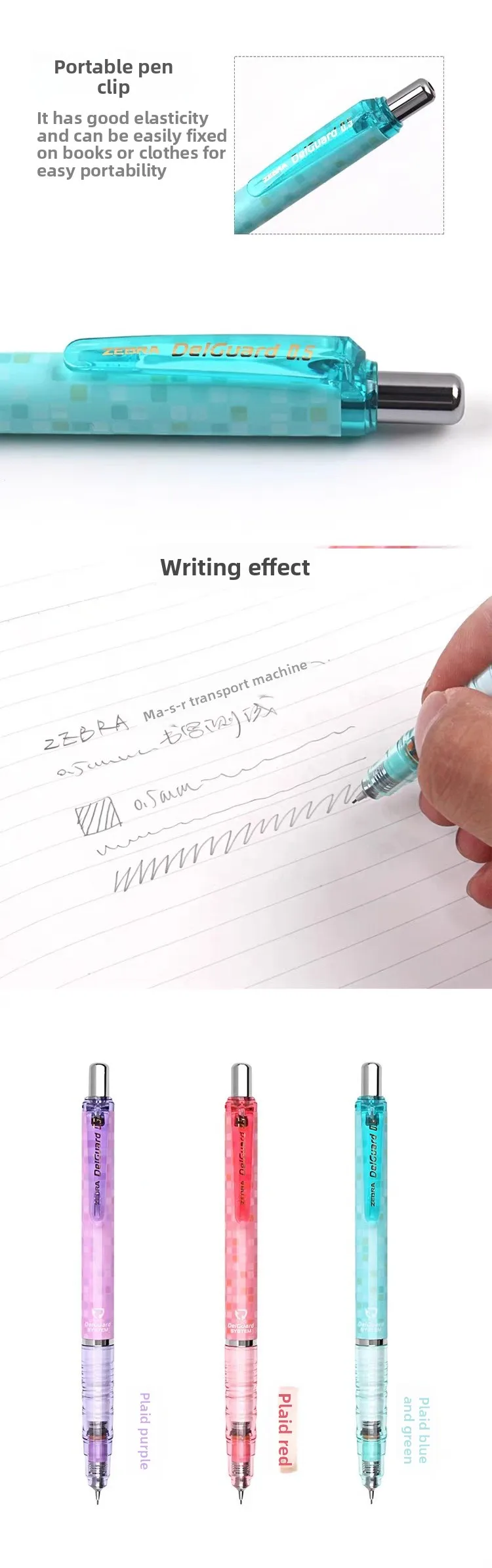 ZEBRA Del Guard Druckbleistift, 10. Jubiläums-Sonderedition, matte und hellgrauige Farbe, unzerbrechliche Zeichen- und Schreibstifte – Detail 3