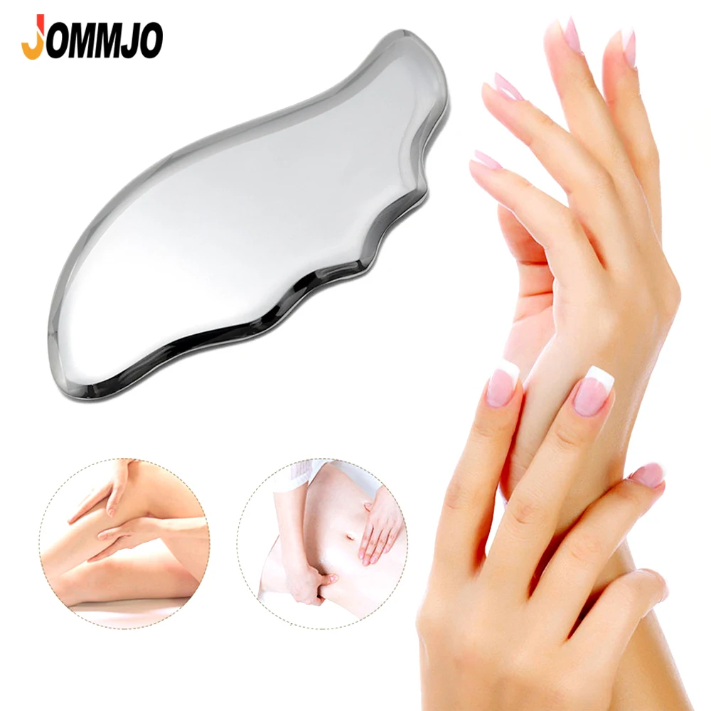 

1Pcs Stainless Steel Gua Sha Facial Massage Tool to Reduce Puffiness, Lymphatic Drainage, Facial Tension, Firm and Lift Skin