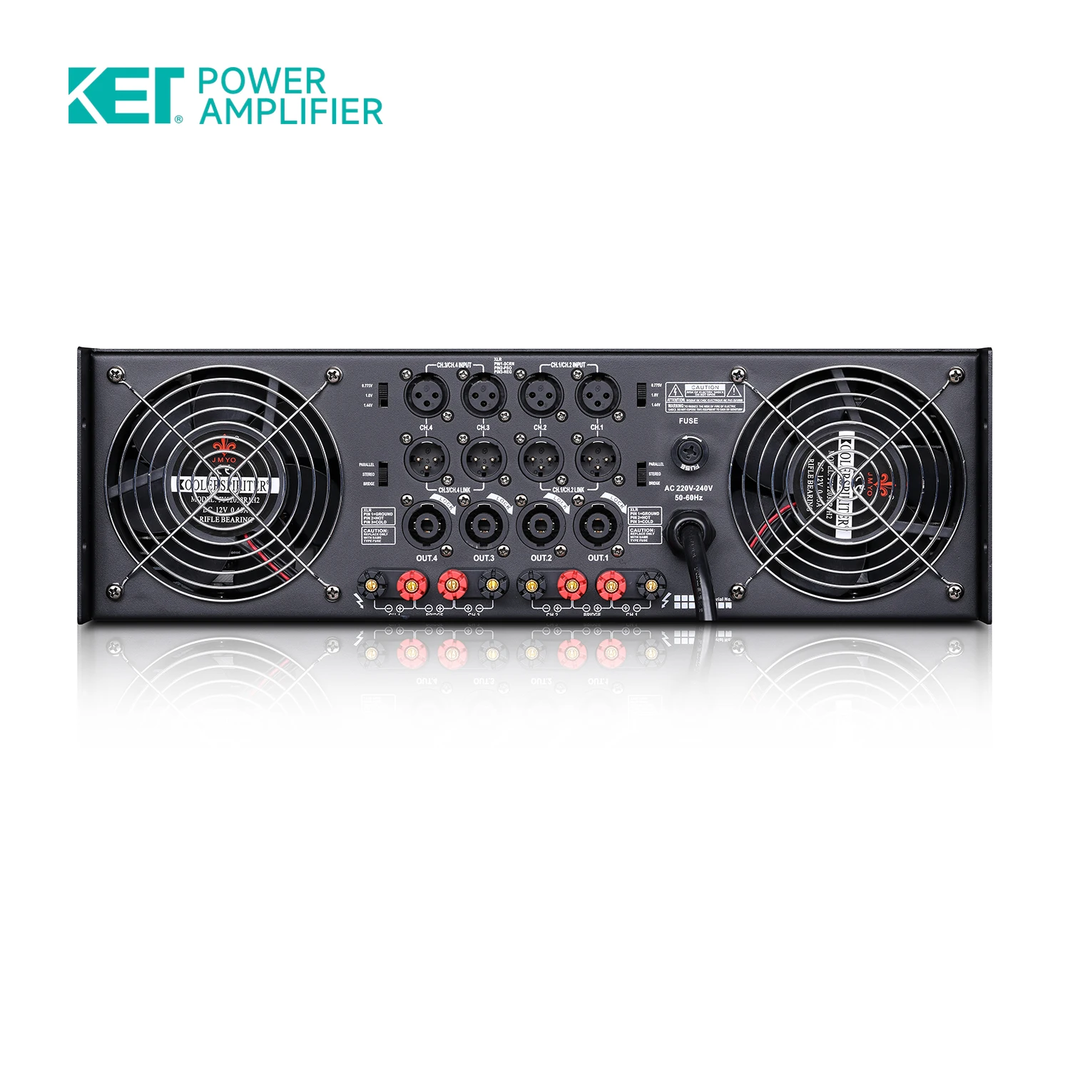 KB1200D 4*1000 واط 3U المهنية مكبر كهربائي 2Ch الفئة H عالية قوية سانواي مكبر كهربائي #5