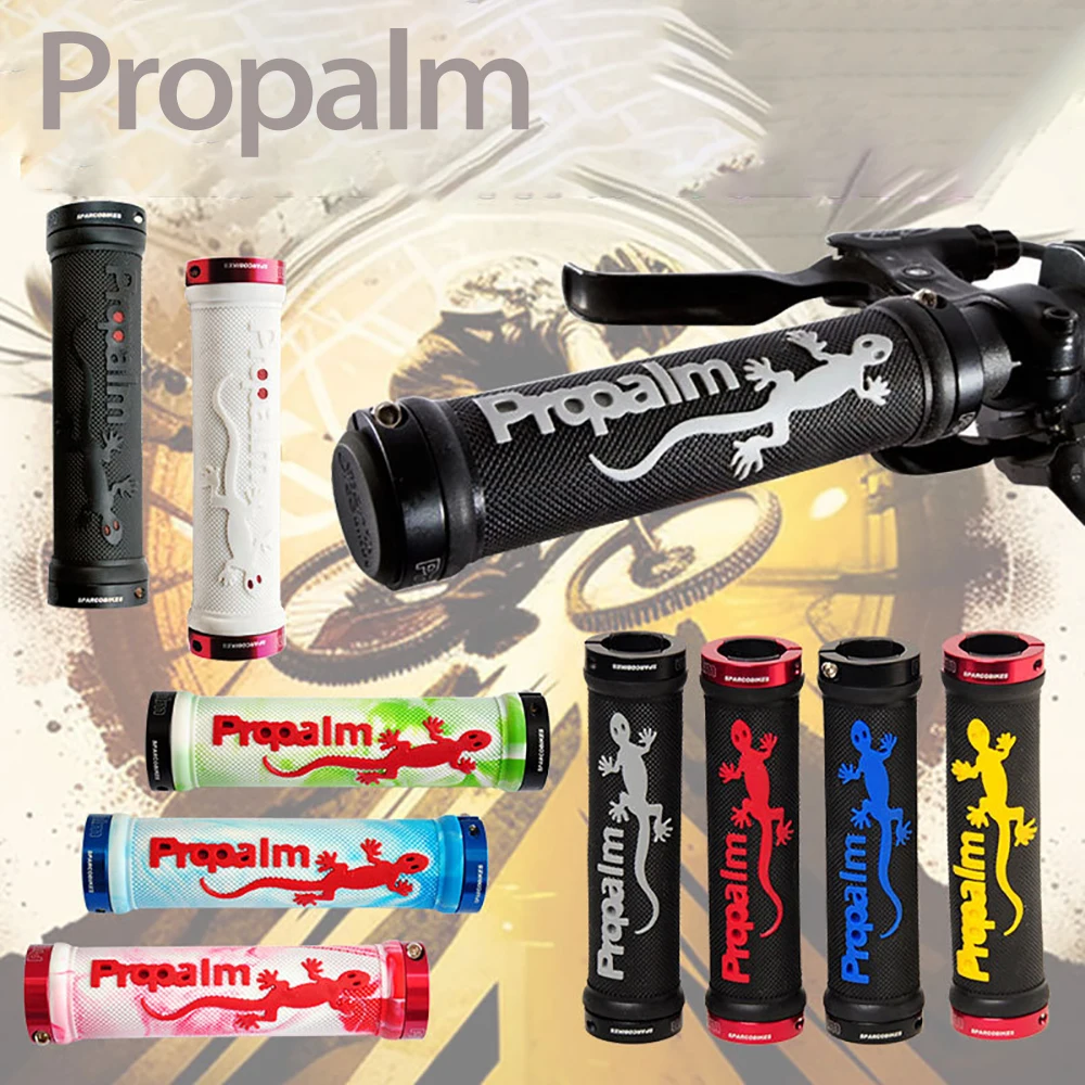 Propalm Mountain Road Bicycle Grips Straight Handles Rubber Aluminum Double Side Lock-on Bike Grips Cover Riding Equipment