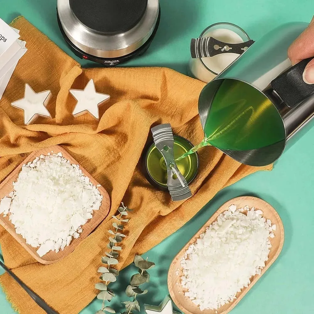 مجموعات صنع الشموع 100 جرام شمع الصويا لتقوم بها بنفسك صنع الشموع المعطرة المواد الذي لا يدخن بدون شمعة حامل الفتيل المعدني صنع #4