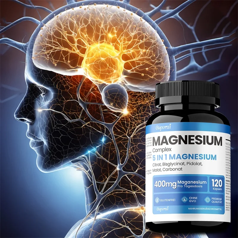 

120pcs Magnesium Complex - Supports Energy, Relaxation, Promotes Healthy Sleep, Helps Muscle Support Supplements
