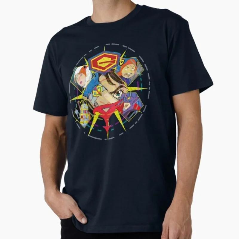 

0323 Battle of the Planets Anime Gift t shirt Gatchaman graphic tee Y2K Clothes Cartoon printed Large size Tops S-6XL