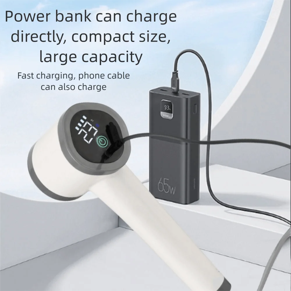 Full Screen Self-priming Portable Shower Adjustable Battery Powered Rechargeable Shower Massage Bubble Camping Shower Home Use
