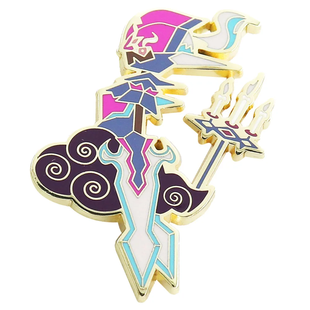 Vermillion Blade Ghost Fire attributes Ceruledge genie form Enamel pin Anime and game fans gift decoration badge