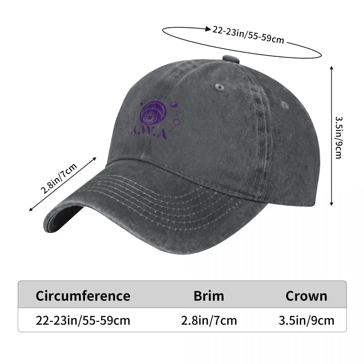 Purple Official Logo Baseball Cap Hat Baseball Cap Trucker Cap Beach Bag western Hat Women's 2025 Men's