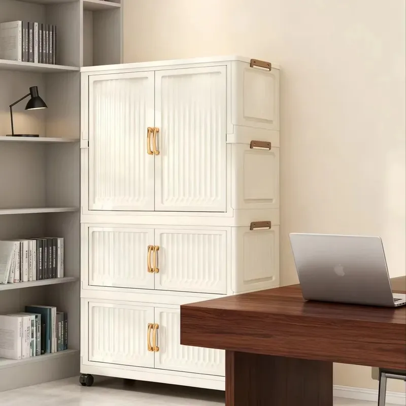 Foldable 2-Drawer Nightstand – Multi-Function Bedside Rack for Snacks & Clothes, No-Tool Assembly, Space-Saving Bedroom