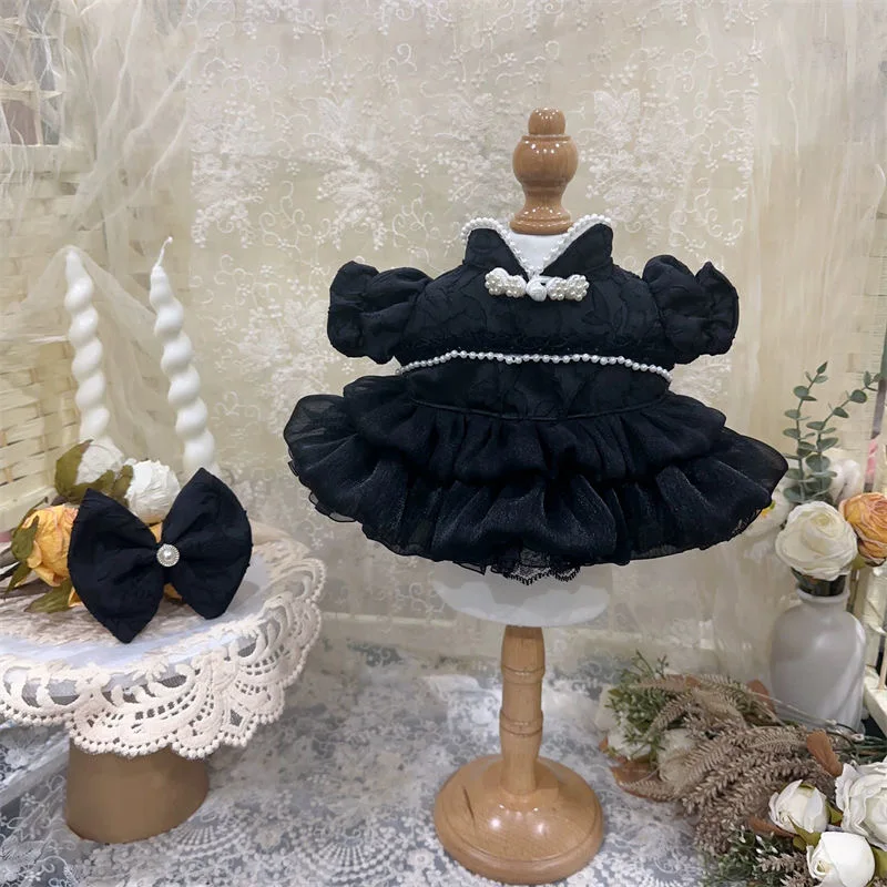 Black Doll Clothes 55CM Reborn Tiara,  10CM 20CM Cotton Doll Skirt,  XingDaiLu/LiNaXiong Doll Dress Free Shipping